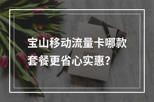 宝山移动流量卡哪款套餐更省心实惠？