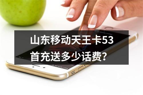 山东移动天王卡53首充送多少话费？
