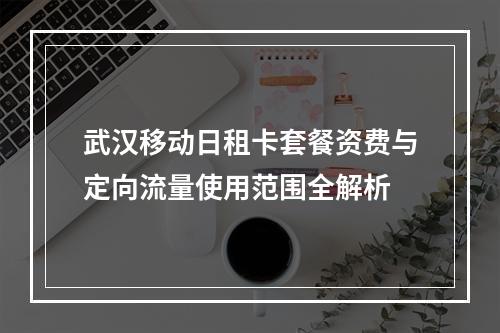 武汉移动日租卡套餐资费与定向流量使用范围全解析