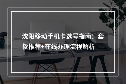 沈阳移动手机卡选号指南：套餐推荐+在线办理流程解析