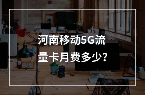 河南移动5G流量卡月费多少？