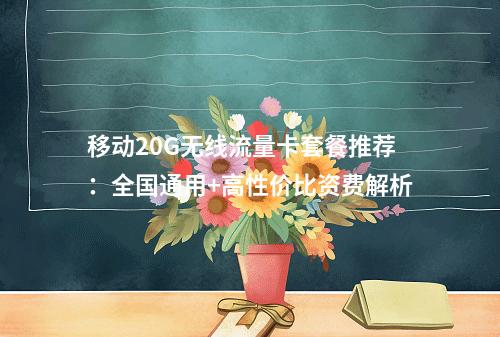 移动20G无线流量卡套餐推荐：全国通用+高性价比资费解析