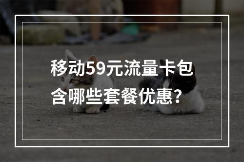 移动59元流量卡包含哪些套餐优惠？