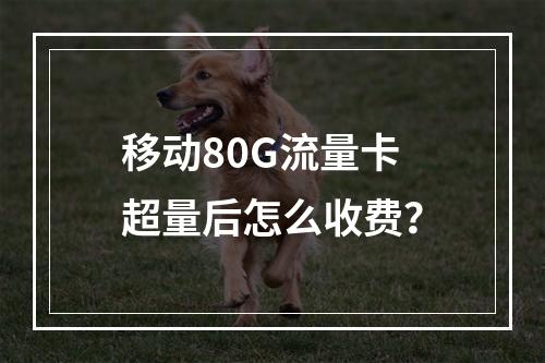 移动80G流量卡超量后怎么收费？