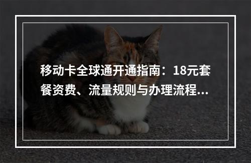 移动卡全球通开通指南：18元套餐资费、流量规则与办理流程解析