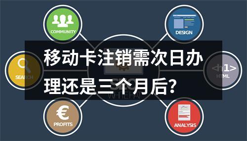移动卡注销需次日办理还是三个月后？