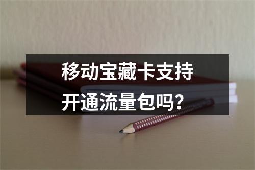 移动宝藏卡支持开通流量包吗？
