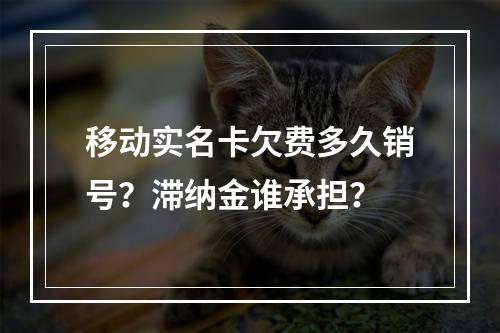移动实名卡欠费多久销号？滞纳金谁承担？
