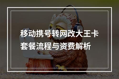 移动携号转网改大王卡套餐流程与资费解析