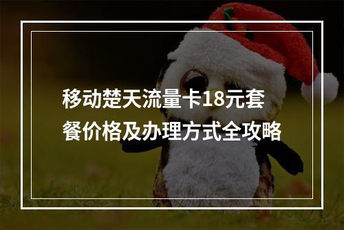 移动楚天流量卡18元套餐价格及办理方式全攻略
