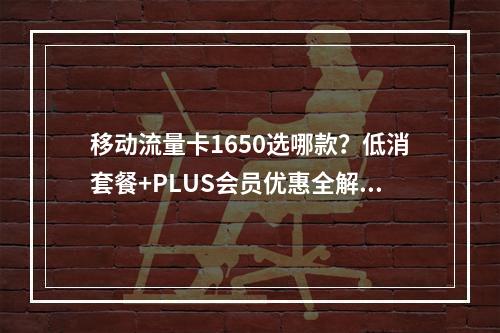 移动流量卡1650选哪款？低消套餐+PLUS会员优惠全解析