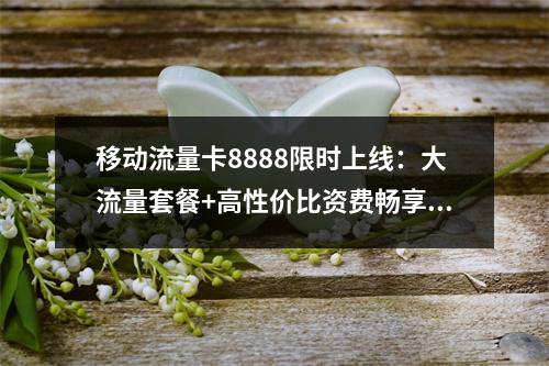 移动流量卡8888限时上线：大流量套餐+高性价比资费畅享无忧