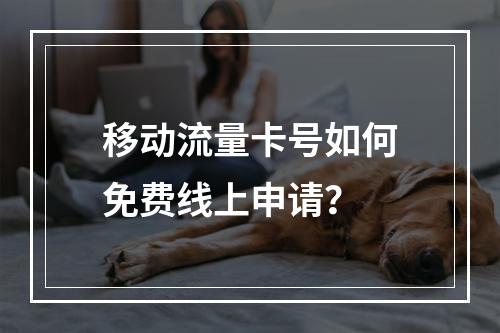 移动流量卡号如何免费线上申请？