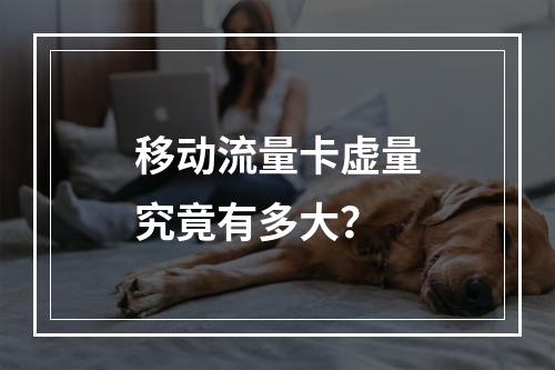 移动流量卡虚量究竟有多大？
