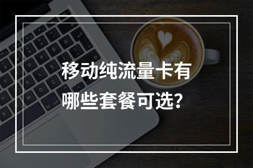 移动纯流量卡有哪些套餐可选？
