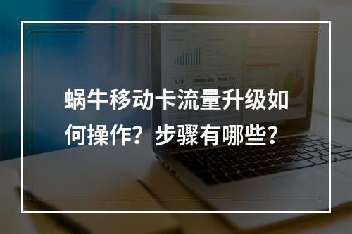 蜗牛移动卡流量升级如何操作？步骤有哪些？