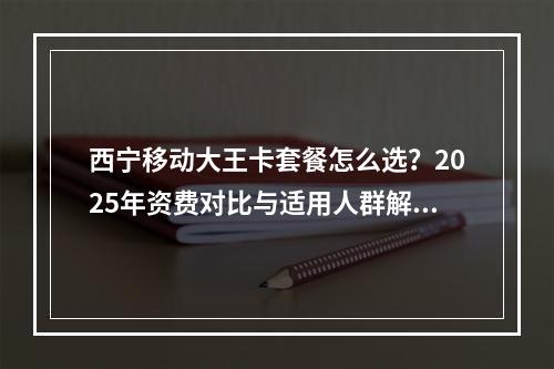 西宁移动大王卡套餐怎么选？2025年资费对比与适用人群解析