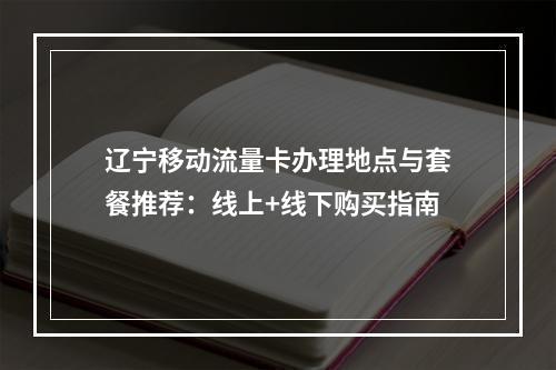 辽宁移动流量卡办理地点与套餐推荐：线上+线下购买指南