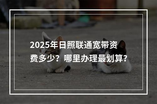 2025年日照联通宽带资费多少？哪里办理最划算？