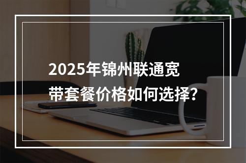 2025年锦州联通宽带套餐价格如何选择？