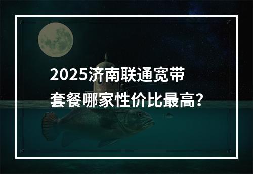 2025济南联通宽带套餐哪家性价比最高？
