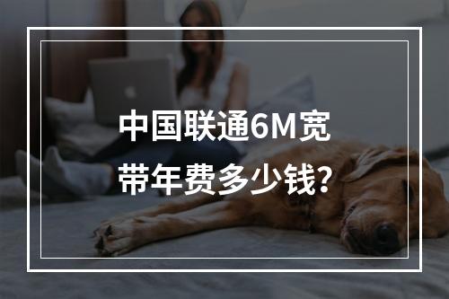 中国联通6M宽带年费多少钱？