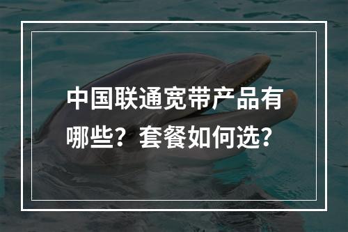 中国联通宽带产品有哪些？套餐如何选？