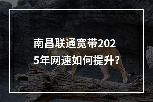 南昌联通宽带2025年网速如何提升？