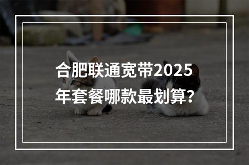 合肥联通宽带2025年套餐哪款最划算？