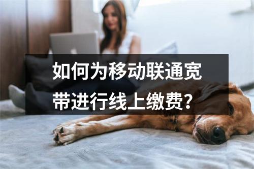 如何为移动联通宽带进行线上缴费？