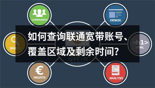 如何查询联通宽带账号、覆盖区域及剩余时间？