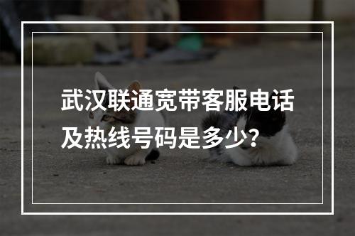 武汉联通宽带客服电话及热线号码是多少？