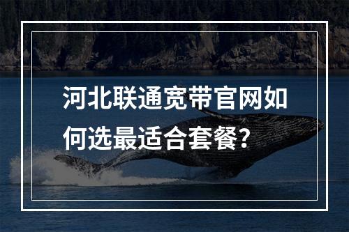 河北联通宽带官网如何选最适合套餐？