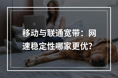 移动与联通宽带：网速稳定性哪家更优？