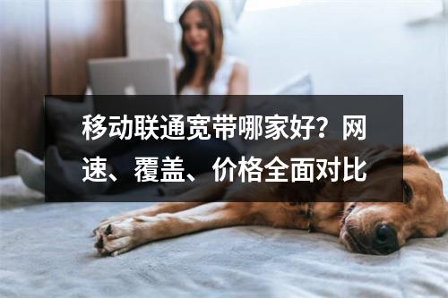 移动联通宽带哪家好？网速、覆盖、价格全面对比