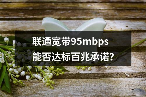联通宽带95mbps能否达标百兆承诺？