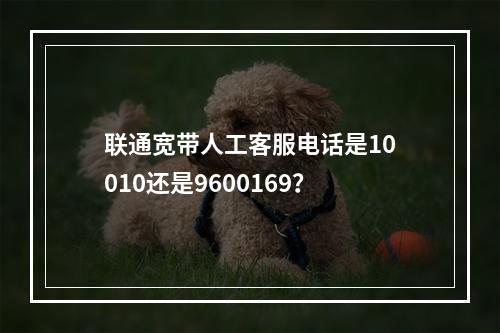 联通宽带人工客服电话是10010还是9600169？