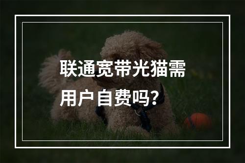 联通宽带光猫需用户自费吗？