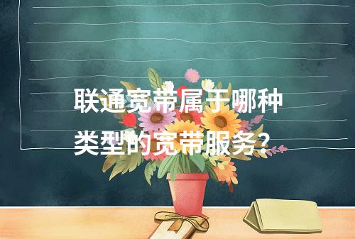 联通宽带属于哪种类型的宽带服务？
