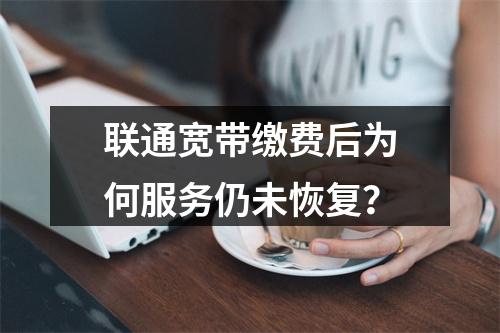 联通宽带缴费后为何服务仍未恢复？