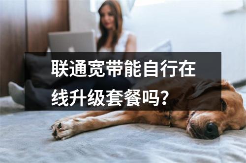 联通宽带能自行在线升级套餐吗？