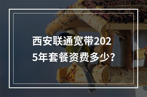 西安联通宽带2025年套餐资费多少？