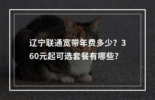 辽宁联通宽带年费多少？360元起可选套餐有哪些？