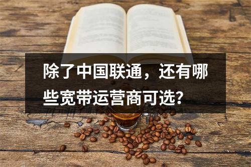 除了中国联通，还有哪些宽带运营商可选？