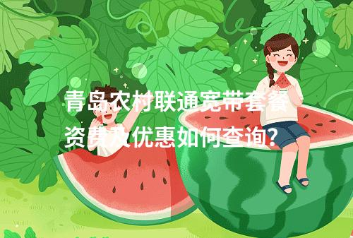 青岛农村联通宽带套餐资费及优惠如何查询？