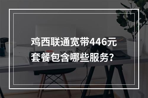 鸡西联通宽带446元套餐包含哪些服务？