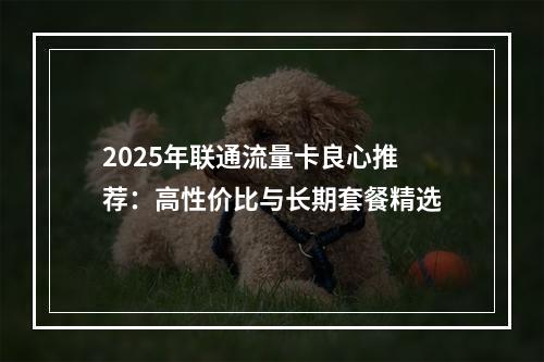 2025年联通流量卡良心推荐：高性价比与长期套餐精选