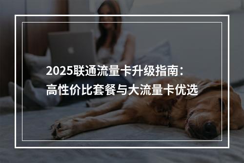 2025联通流量卡升级指南：高性价比套餐与大流量卡优选