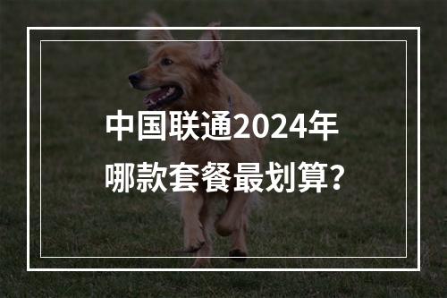 中国联通2024年哪款套餐最划算？
