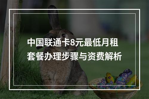中国联通卡8元最低月租套餐办理步骤与资费解析
